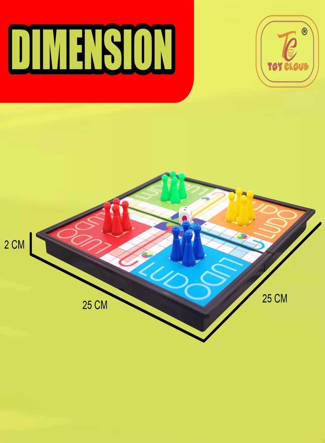Toy Cloud Magnetic Ludo Foldable and Portable Board Game with Elegant Design, Smooth Polished Pieces, and Safe Storage - Classic Strategy Game for Kids and Adults - Image 5